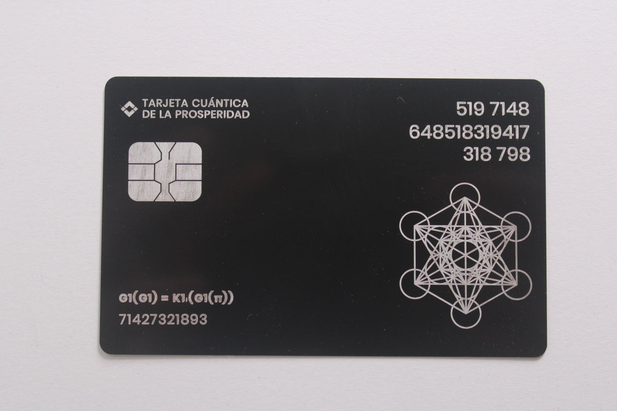Black quantum card by Rituales de Poder