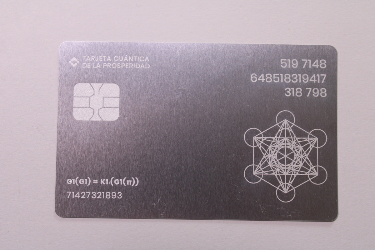 Silver quantum card by Rituales de Poder